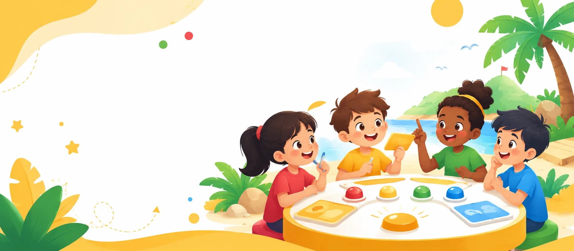 Anak-anak bermain dan belajar bersama dalam Social Islands
