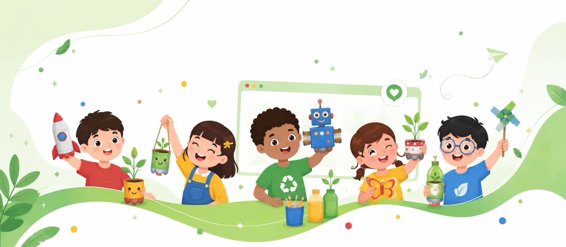 Anak-anak memamerkan karya dalam Memory in Motion